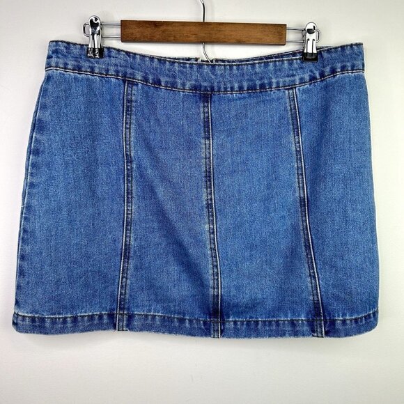 Altard State y2k inspired mini jean skirt size large - Picture 2 of 8